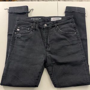 AG skinny black distressed denim size 28